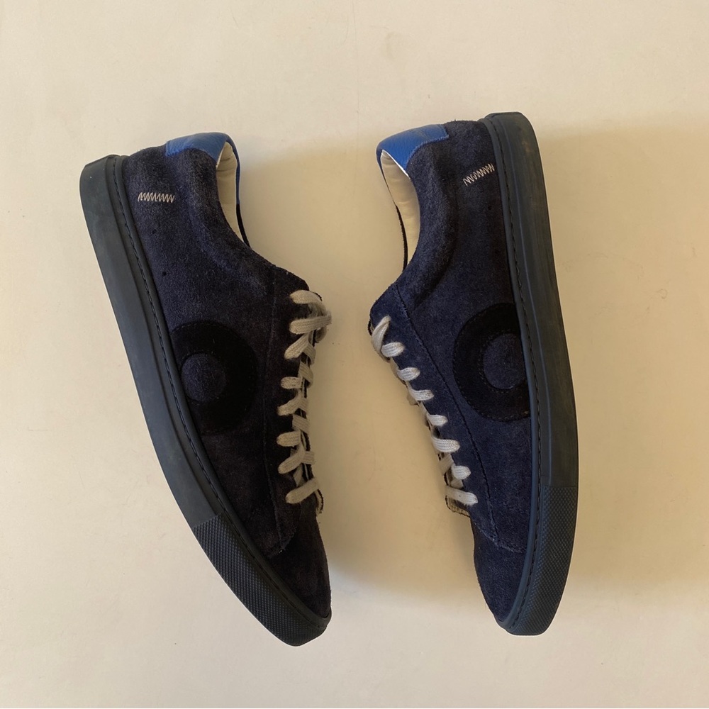 Oliver Cabell || Low 1 Marine Suede Low Top Sneakers Navy Blue 40 - Picture 5 of 11